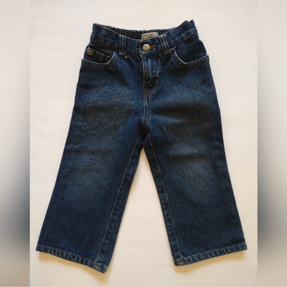 Lot of 2 Branded Boys Blue Jeans Bootcut & Oshkosh B’gosh 18 - 24 Months Cotton - Picture 13 of 16